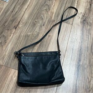 Margot leather black crossbody purse